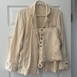 Free People Modern Summer blazer short set